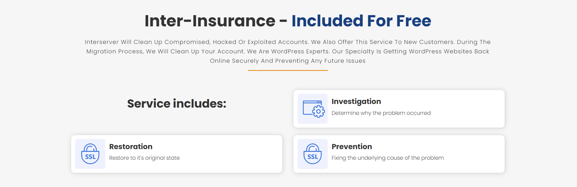 InterServer’s insurance product