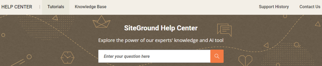 SiteGround Help Center Page