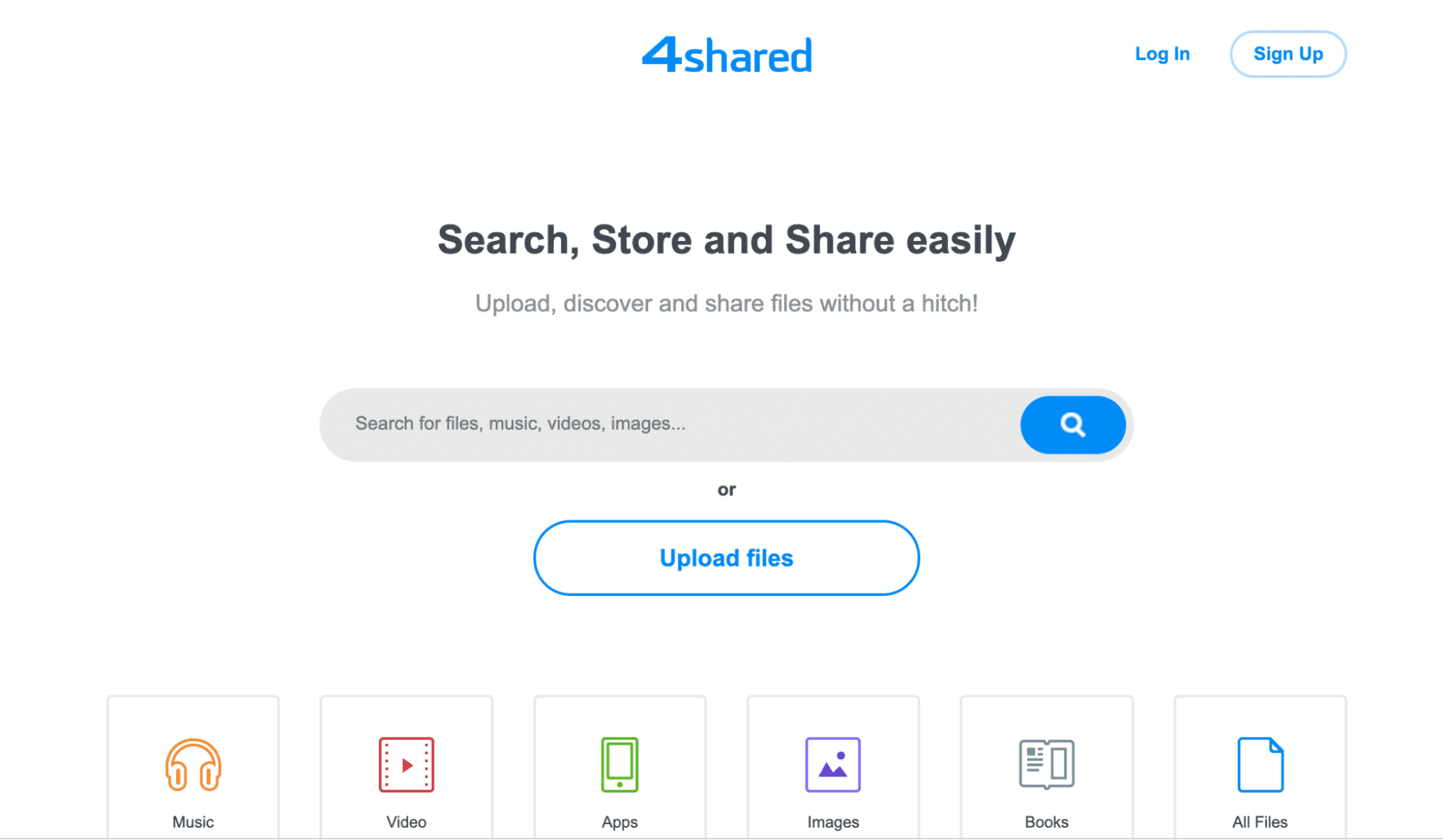 4shared landing page