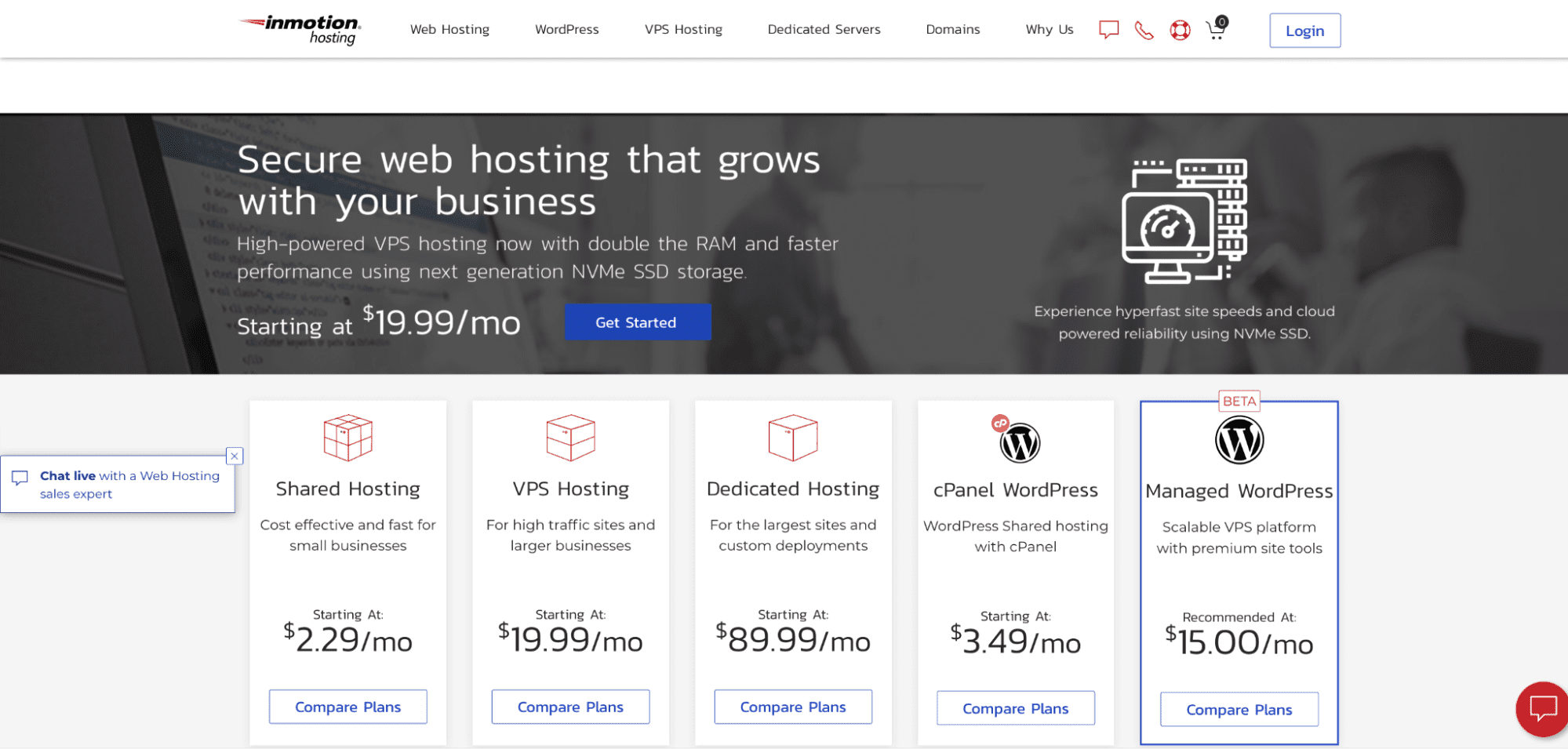 Inmotion-Hosting-plans-and-pricing