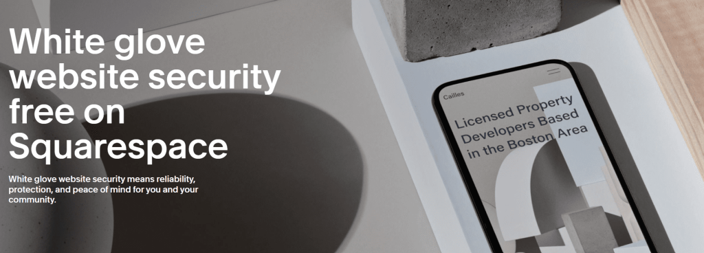 Squarespace website security banner