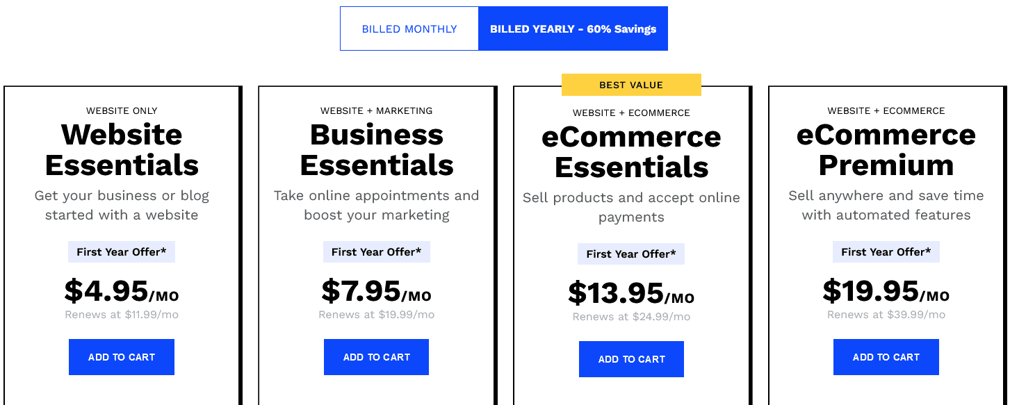 Web.com billed yearly