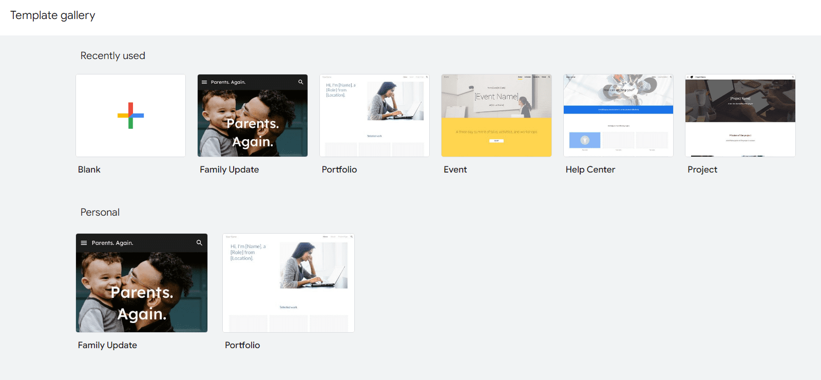 template gallery